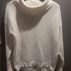 Athleta Breckenridge Turtleneck Sweater Off White Women's Large 142489